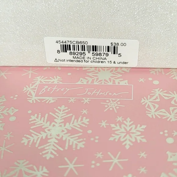 Betsy Johnson Convertable Pink Bows w/ rhinestone +green curls Christmas Holiday - Picture 6 of 8